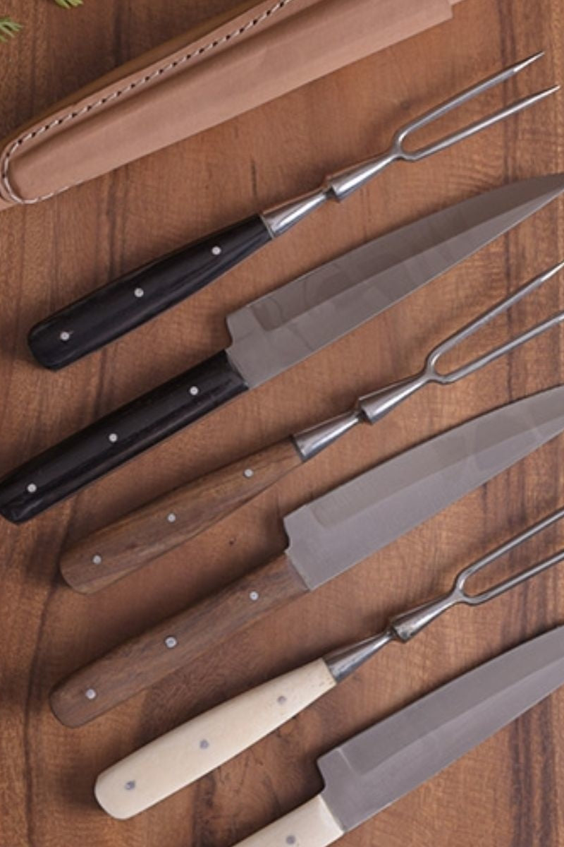 15e-16e eeuwse bestekset mes en vork, roestvrij staal