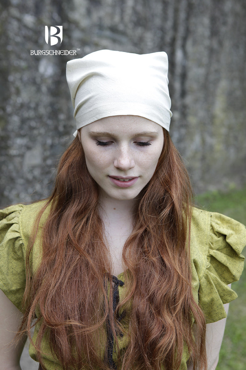 Vikinghuvudduk Marianne, set om 2, brun & kräm 