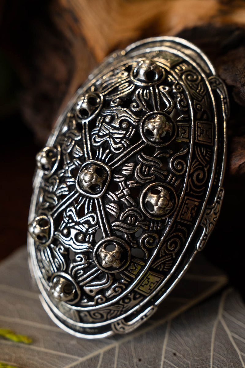 9:e århundradets Vikingasköldpadda brosch, Borre-stil, brons, pris per styck 