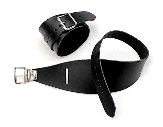 Bracelet avec boucles, brun, cuir 