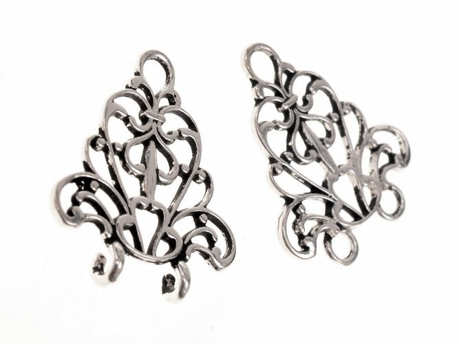 Renaissance-Mantelverschluss, versilberte Bronze 