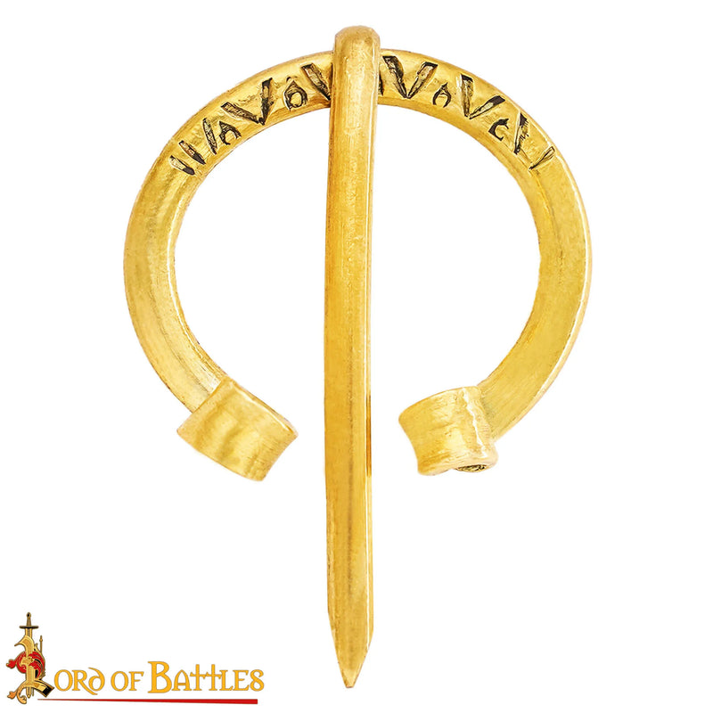 Tidlig middelalderlig hestesko fibula, messing 