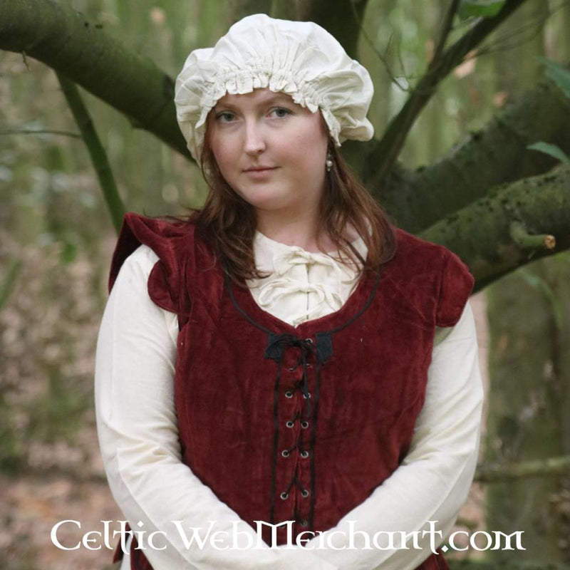 17. århundrede kvindehue, creme 