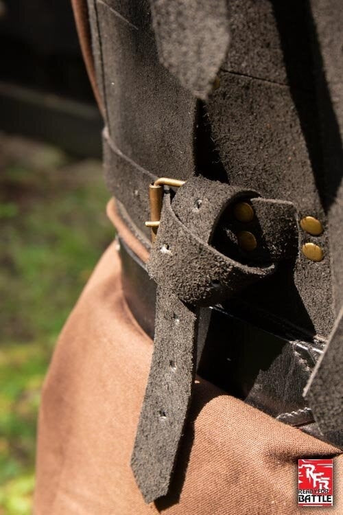 RFB Fighter leren pantser, zwart