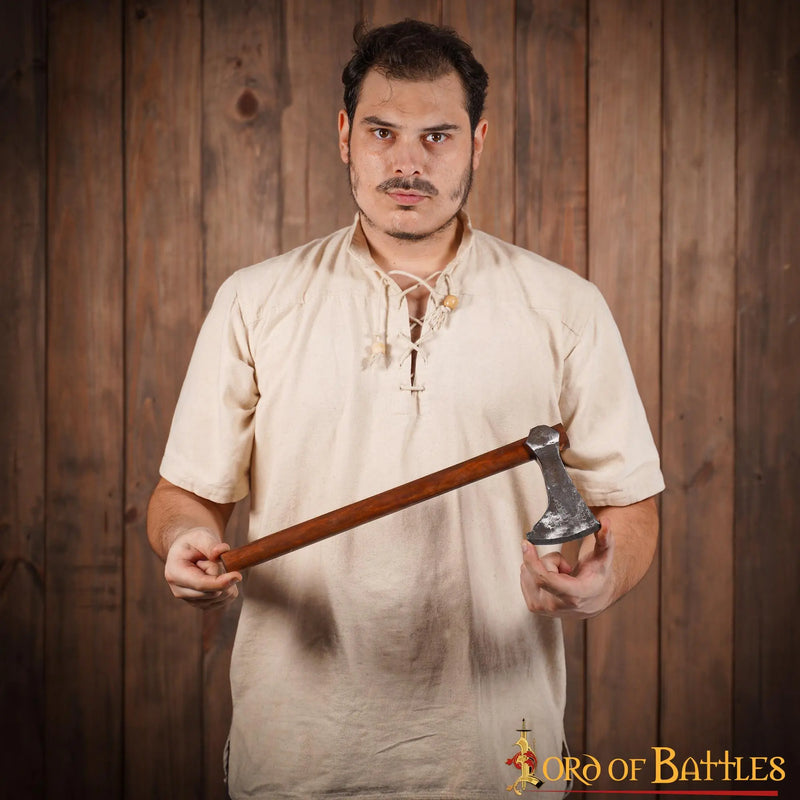 Battle-ready Viking axe skeggox, type B, blunt (battle-ready)