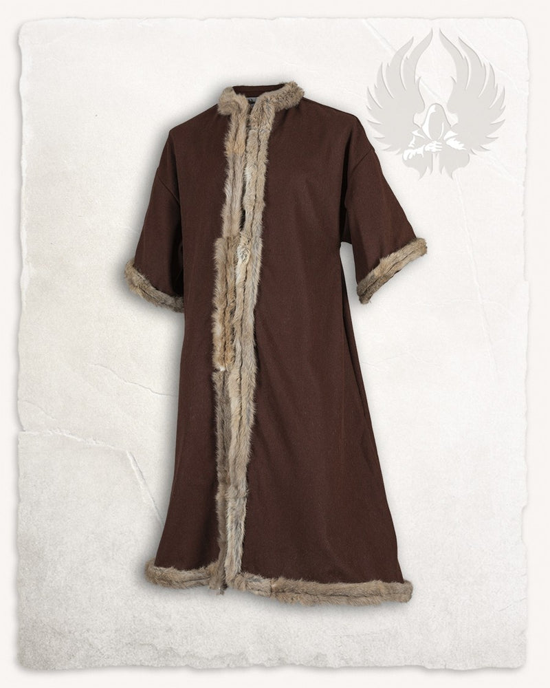 Jarl Kaftan z futrem, brązowy