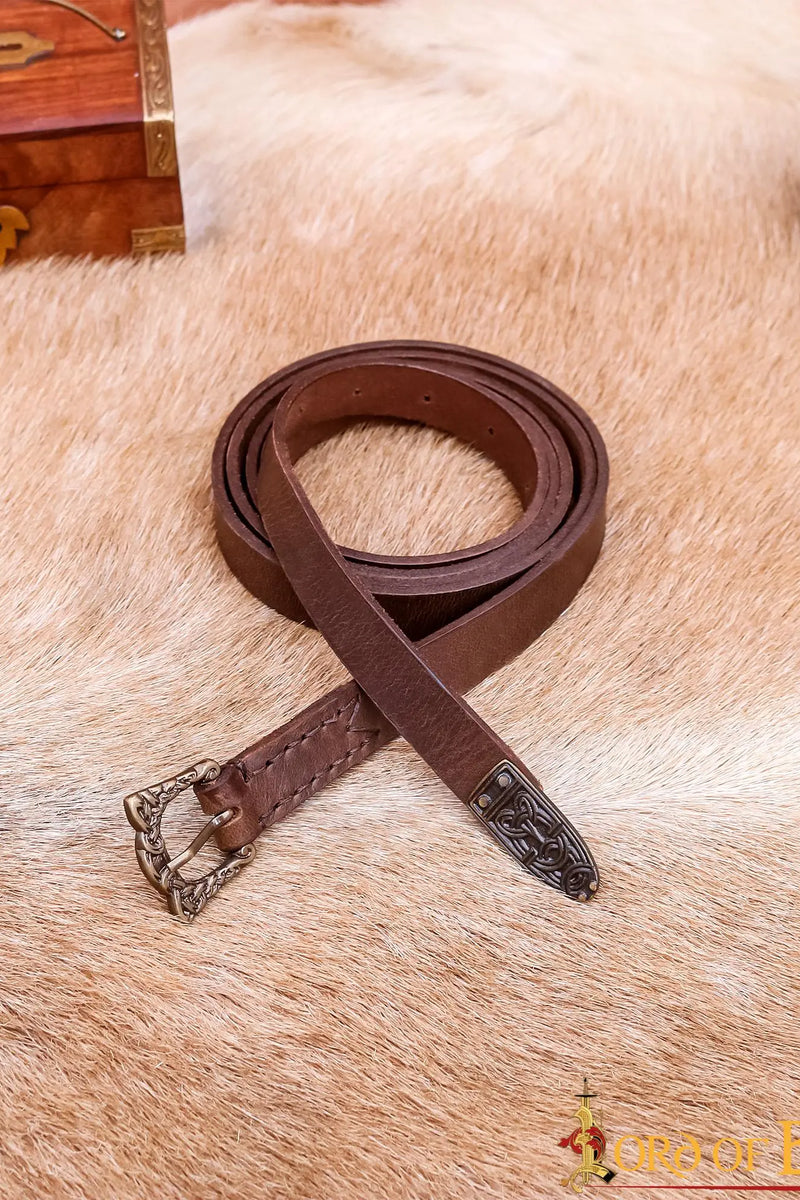 Viking belt Leif, 130 cm, brown