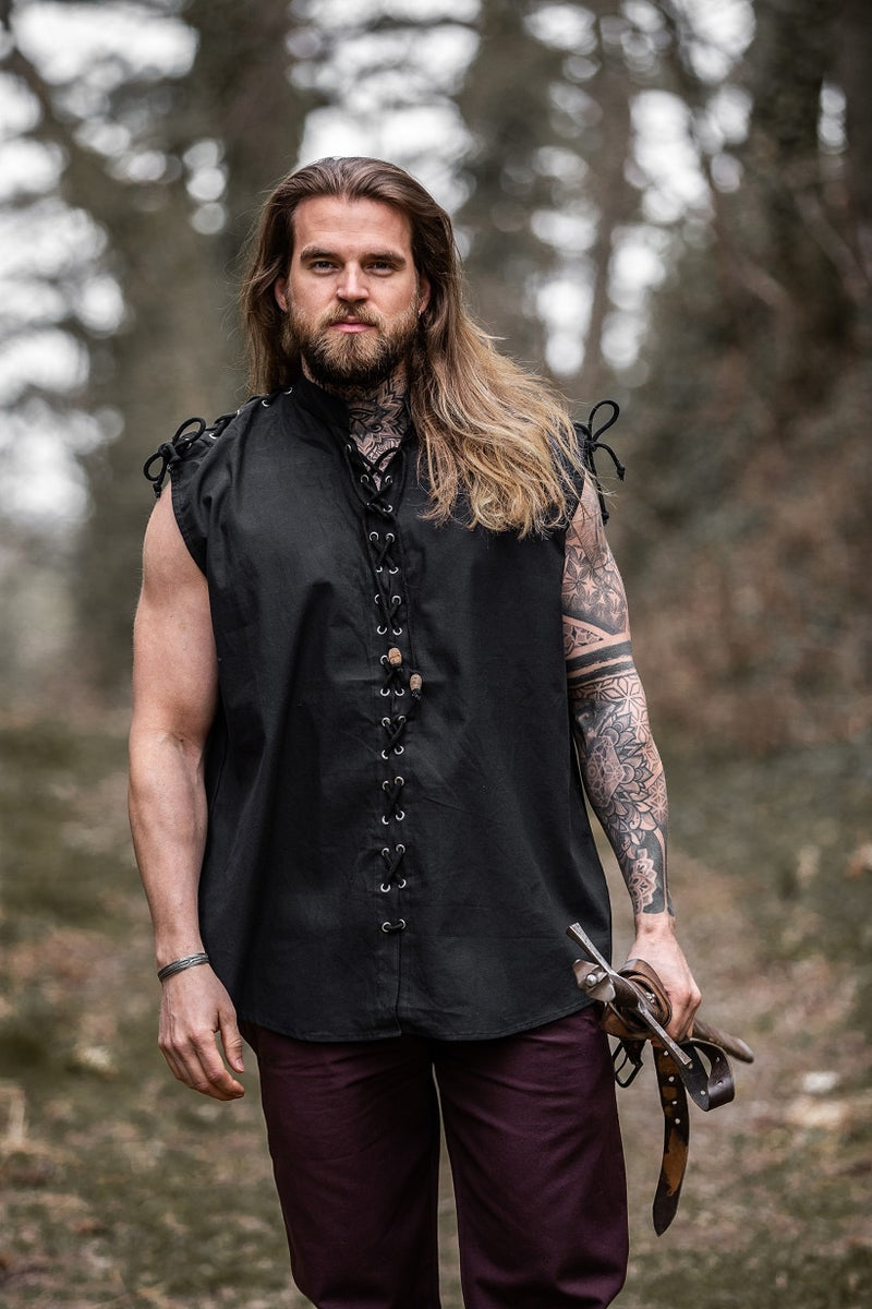 Ærmeløs skjorte Ott, sort