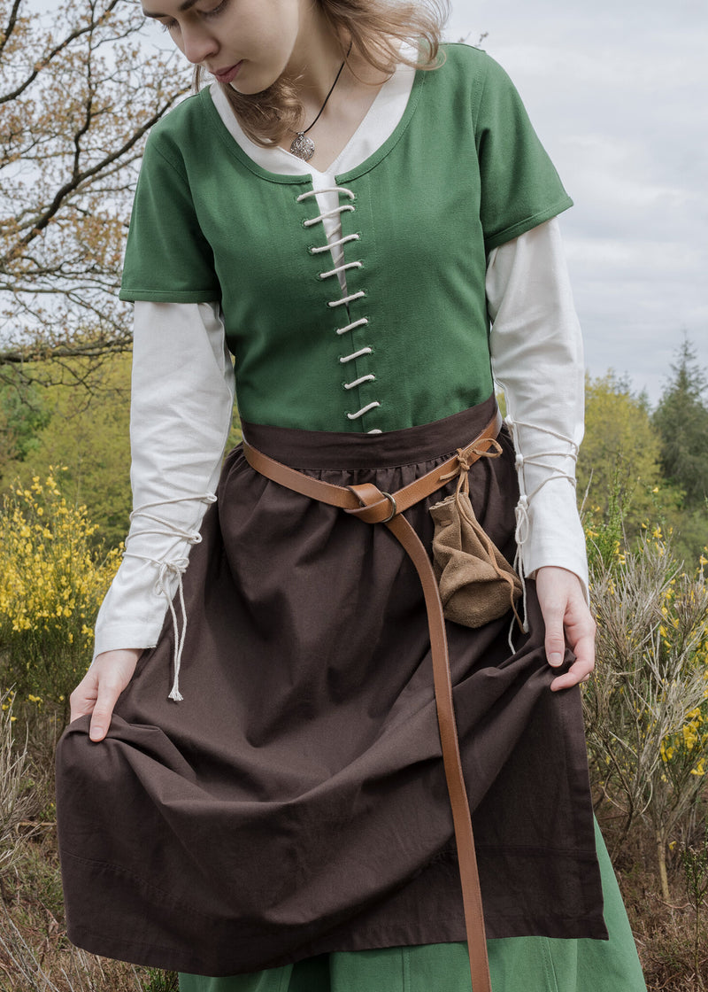 Delantal Alianor, marrón 