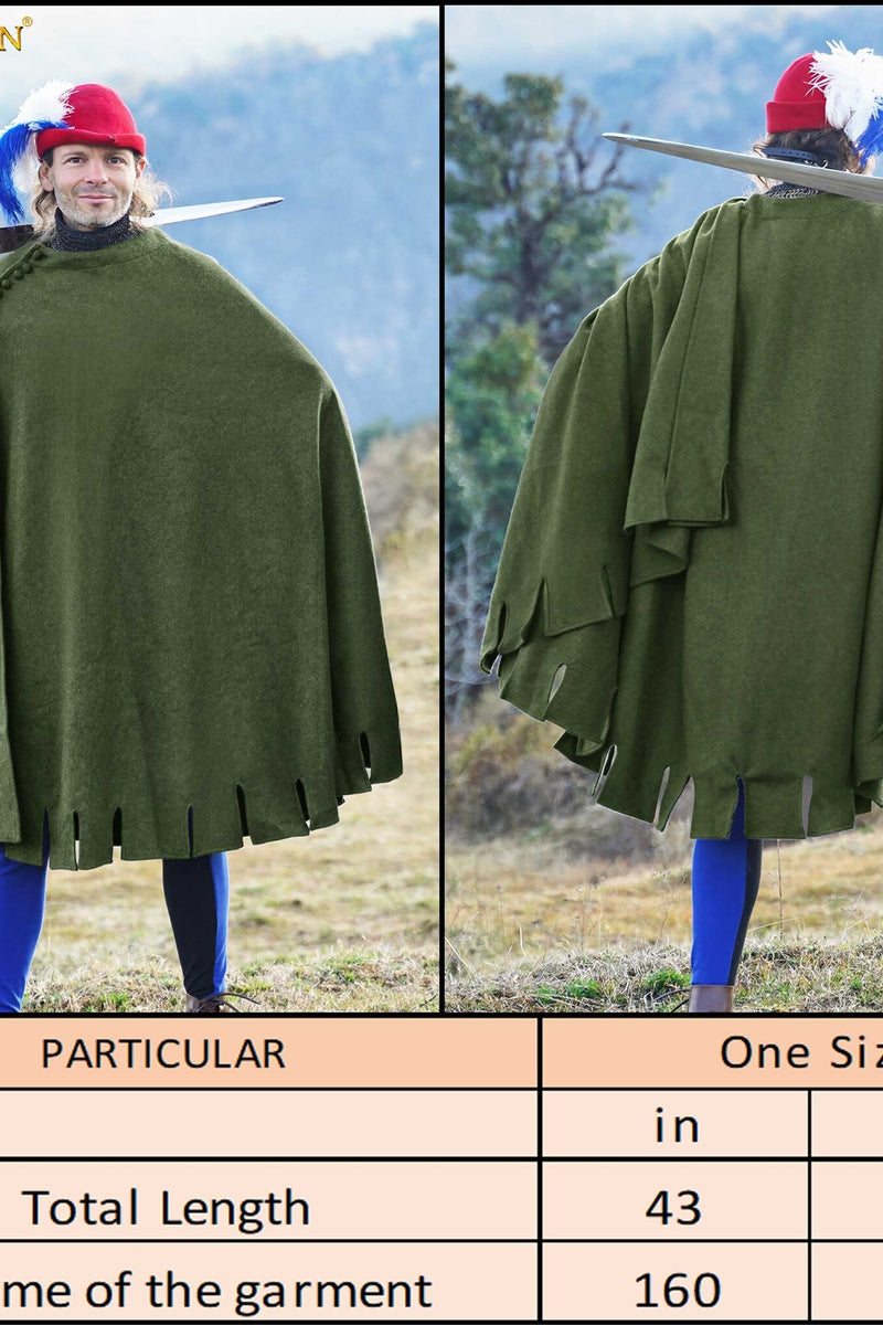 14e eeuwse mantel Bockstenman, wol, blauw