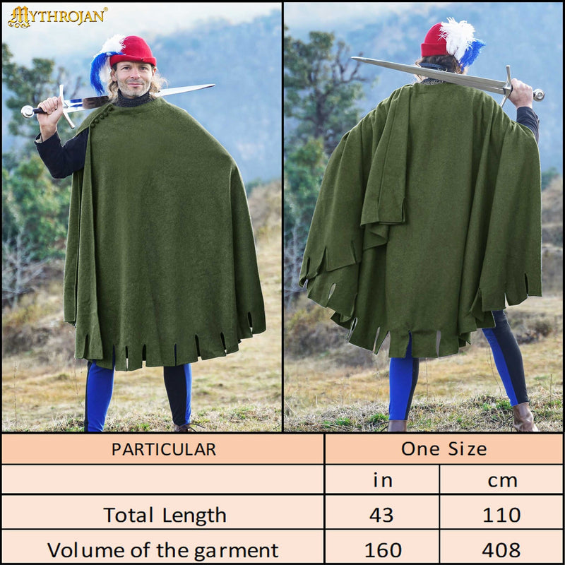 14. Jahrhundert Mantel Bockstenmann, Wolle, blau 