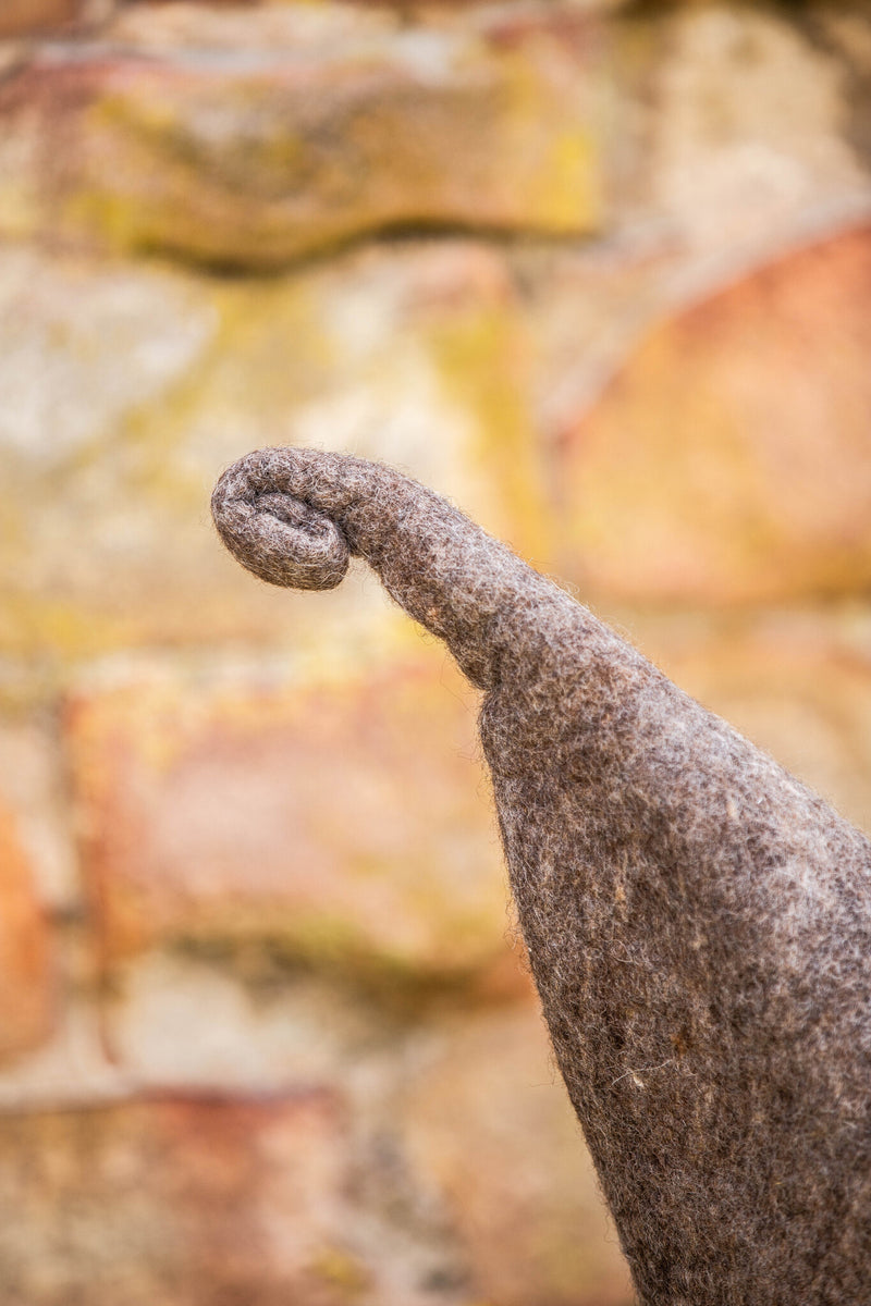 Chapeau de sorcière, naturel-brun, feutre de laine 