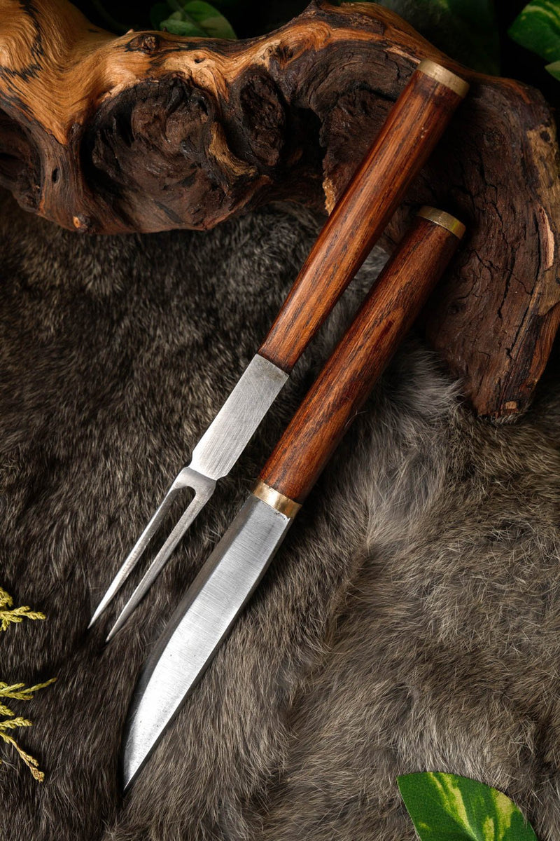 Sgian achlais met mes en vork, semi-scherp