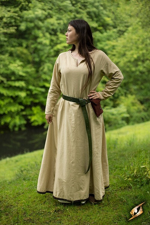 Cote, vestido, beige/marrón 