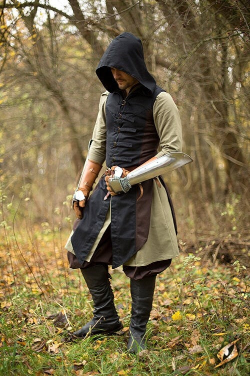 Mouwloze jas Assassins Creed, bruin-zwart