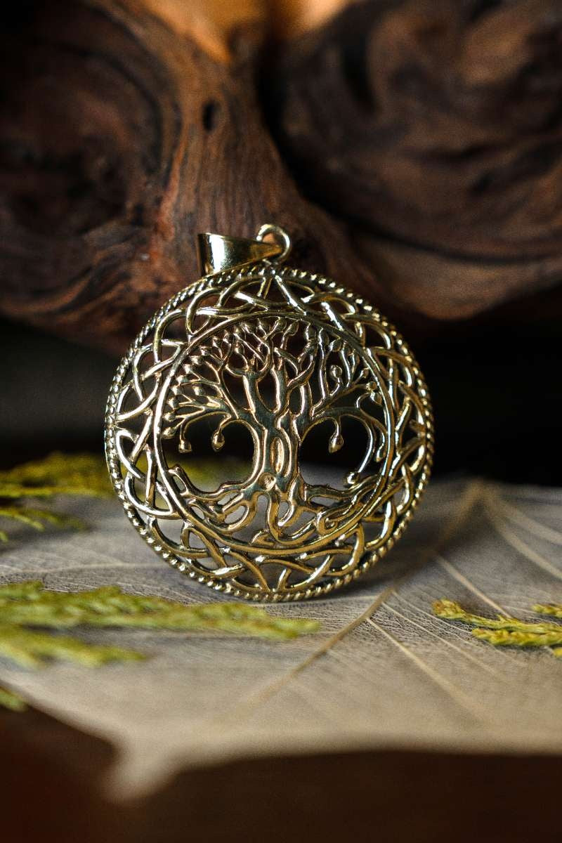 Tree of life with Celtic knots, bronze