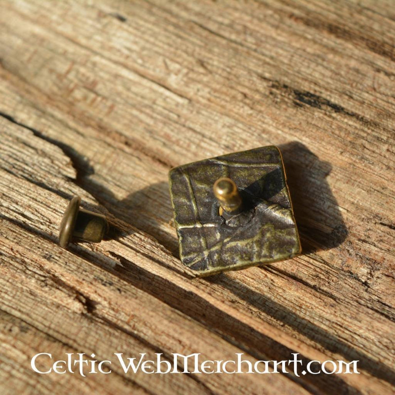 Middeleeuws riembeslag set van 5 stuks (1500-1600), verzilverd brons