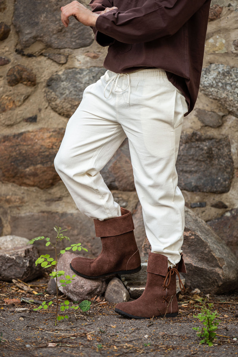 Katoenen broek Alin, crème