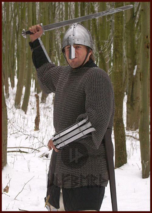 Haubergeon, gemixt, platte ringen, ronde klinknagels, 6 mm