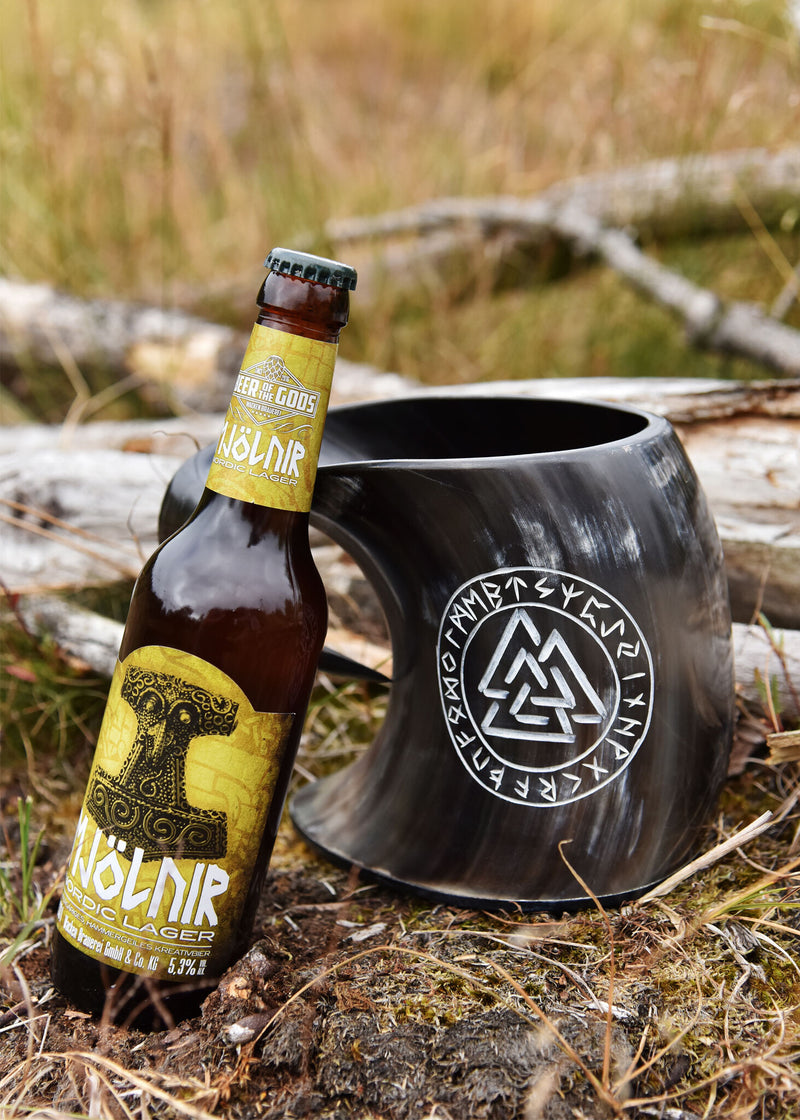 Cuerno para beber Valknut, 650-1000 ml 