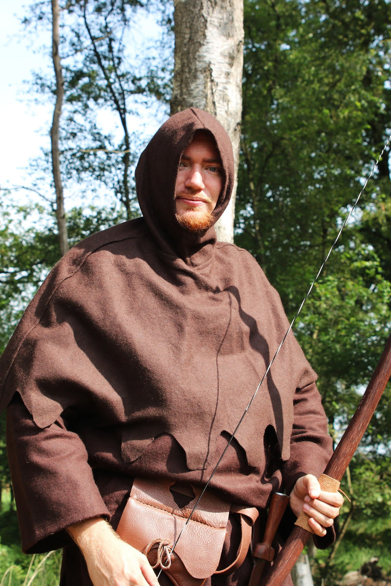 Marksman boog re-enactment / LARP, 58" (147 cm), 25 lbs, donkerbruin