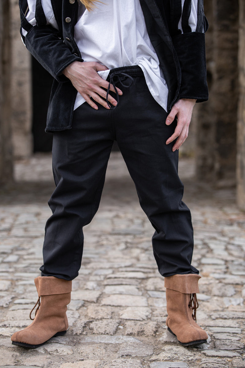 Coton pantalon Alin, noir 