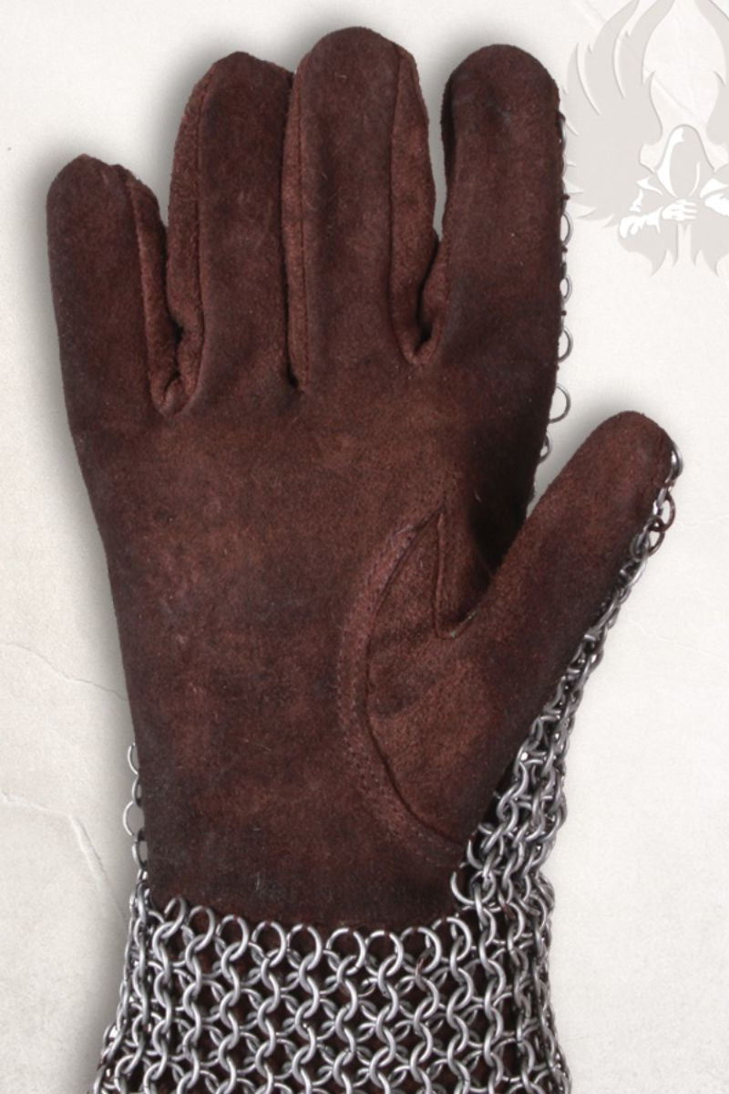 Maliënhandschoenen Richard, ongeklonken ronde ringen, 8 mm