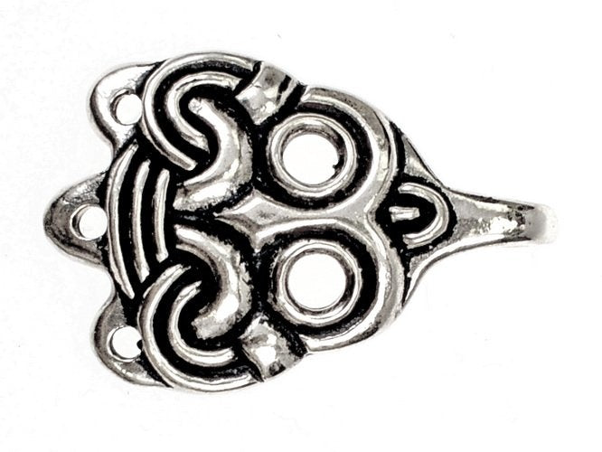 Sluitingen voor beenwindsels Birka, graf 903, verzilverd brons