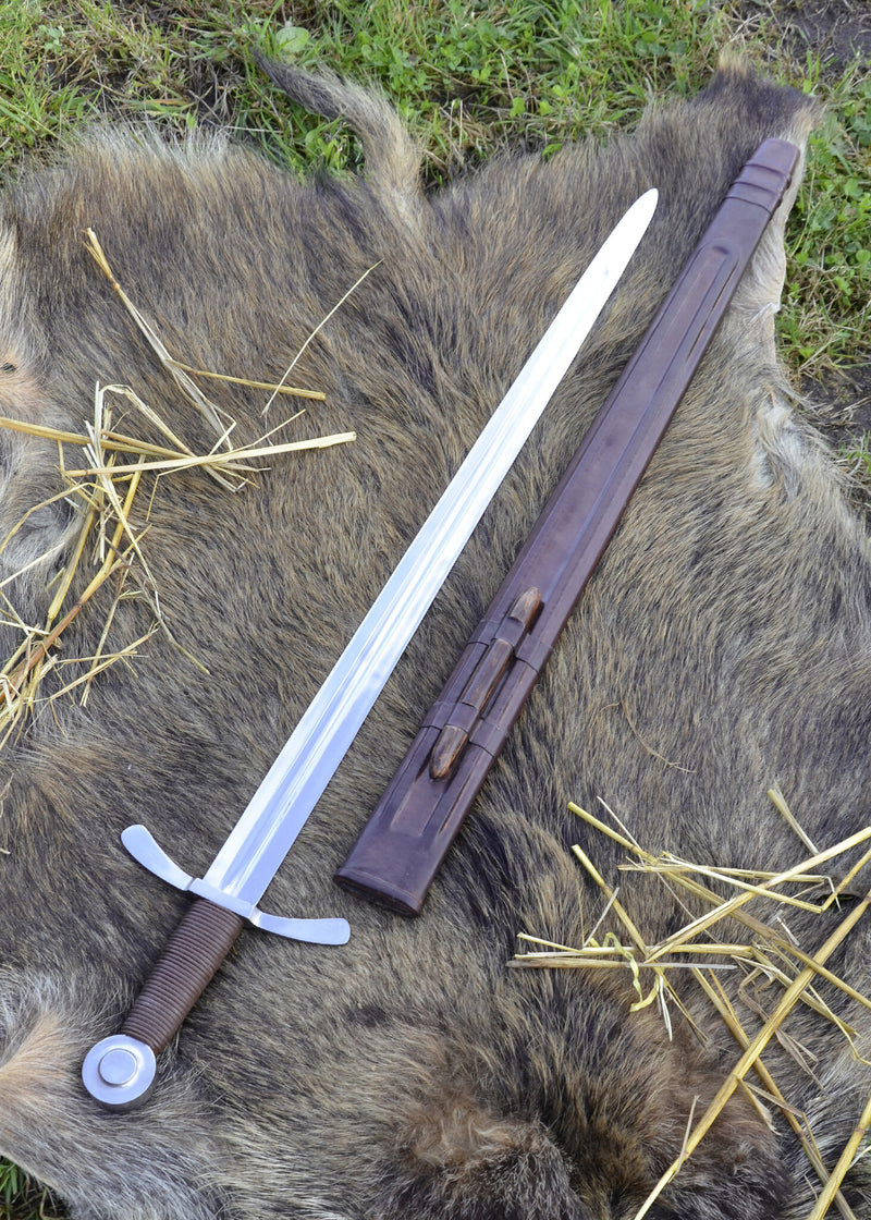 Middelalderligt korsridder-sværd, halvskarpt 