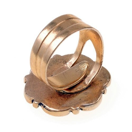 Bague rose Renaissance, bronze 