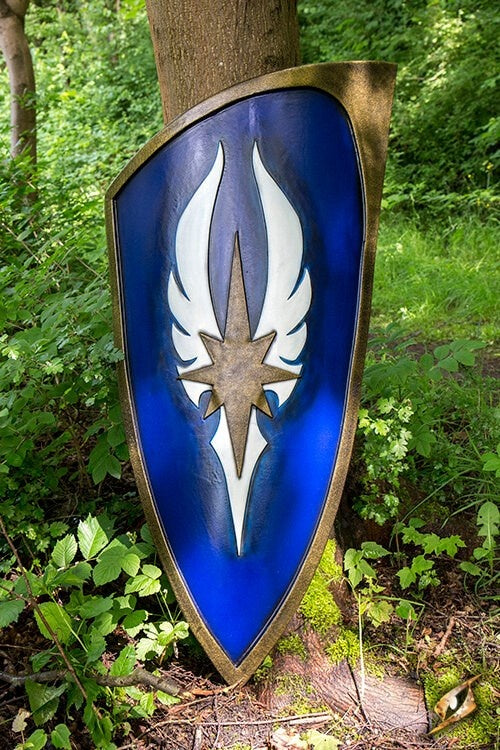 LARP elvenschild blauw, 120 x 55 cm