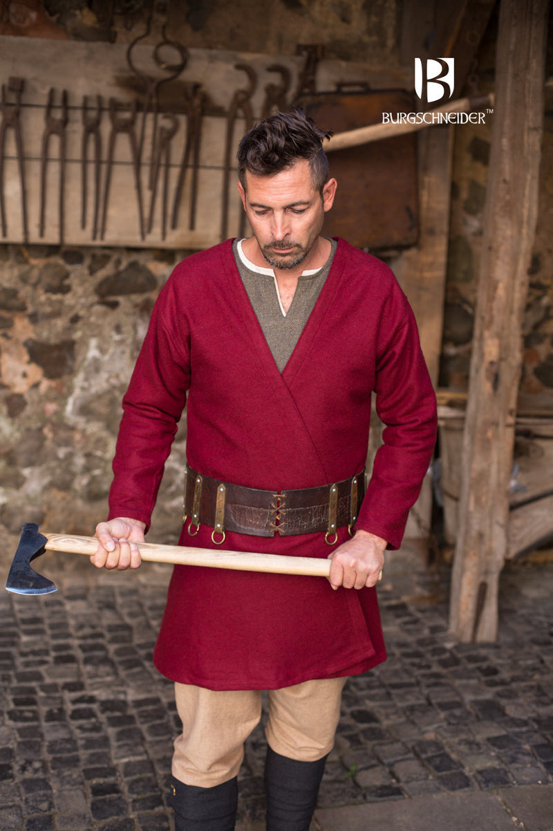 Viking caftan Loki (red), wool blend