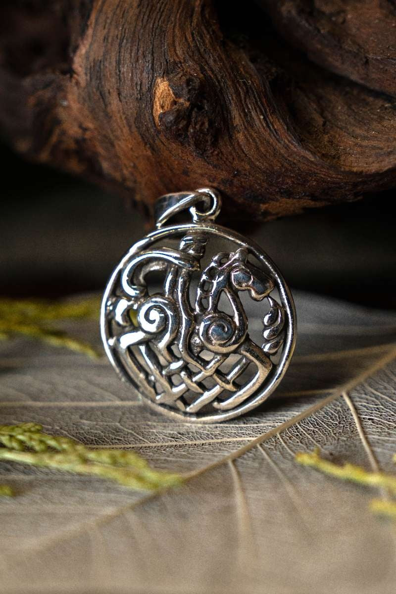 Vikinghanger Sleipnir en Odin, sterling zilver