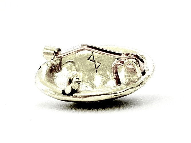 Kleine schijffibula Borrestijl, verzilverd brons