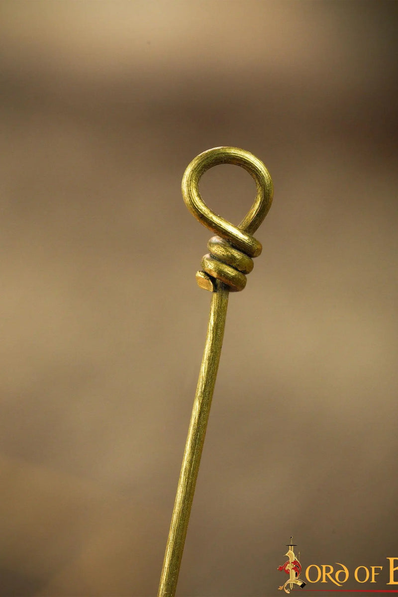 Spelden, zes stuks, messing