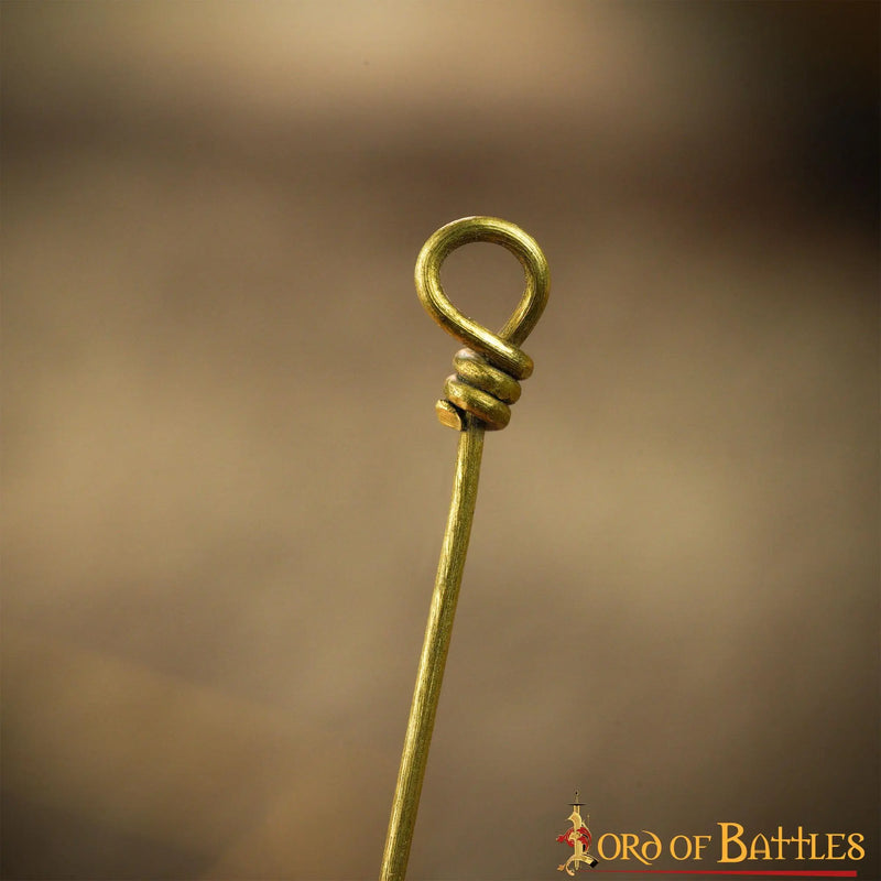 Spelden, zes stuks, messing