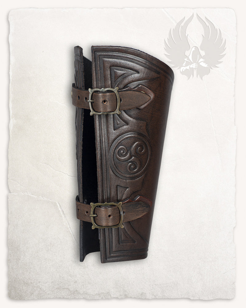 Artemis leren bracer L, onderarmbeschermer, bruin