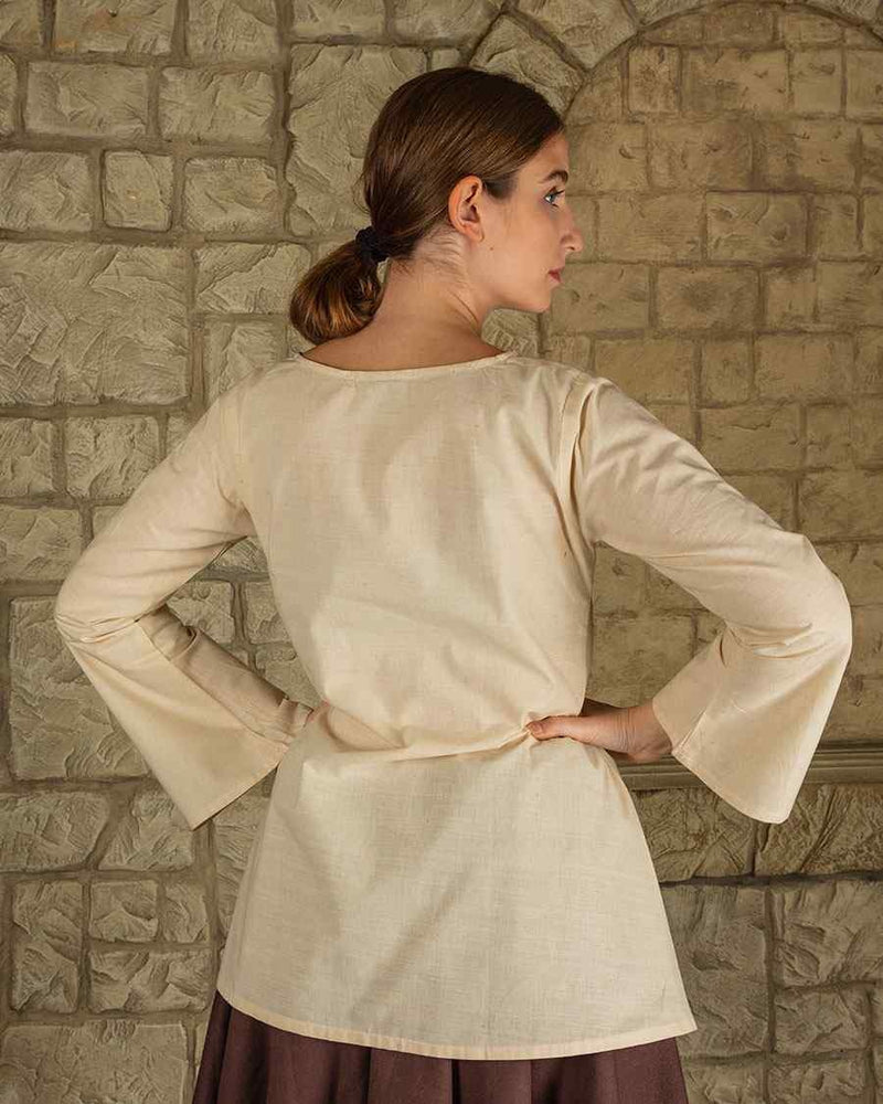 Blusa Valerie, algodón, natural 