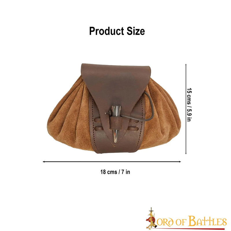 Bourse en cuir médiévale Tristan 