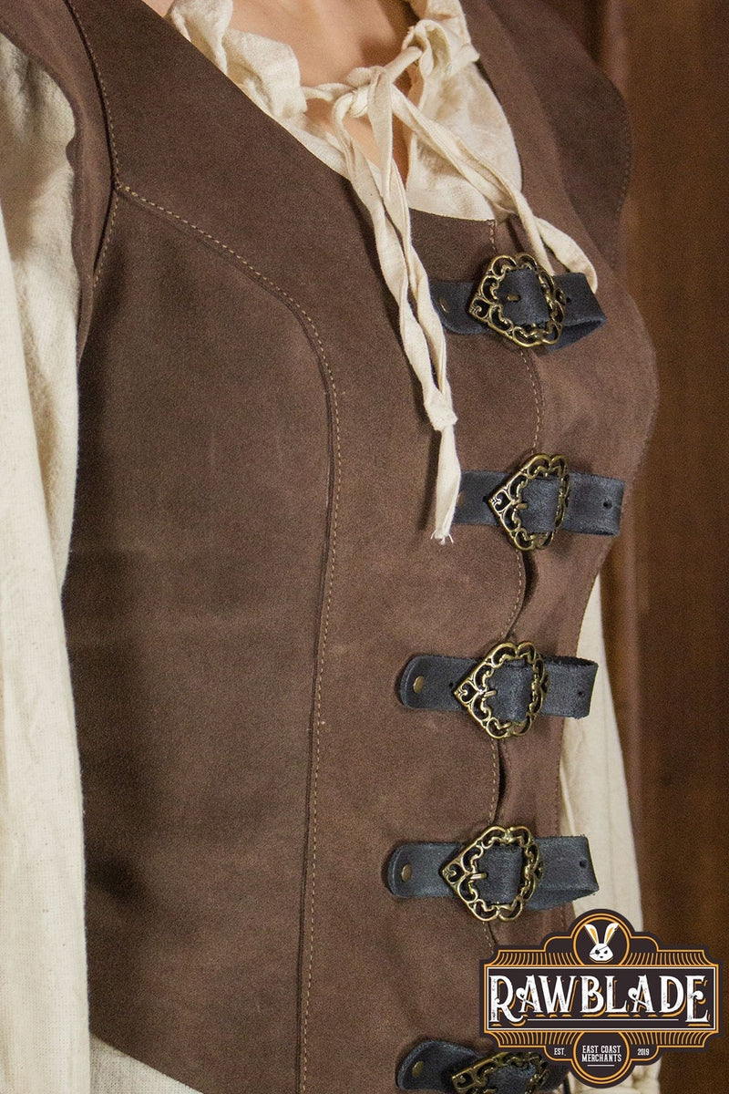 Julienne leren lijfje - bruin