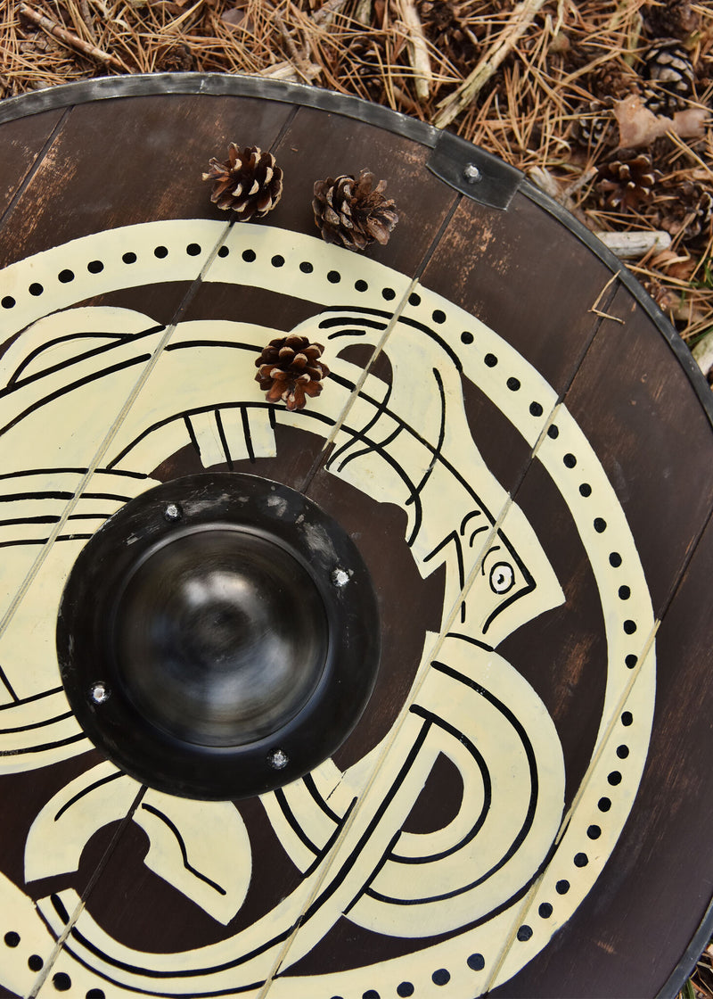 Vichingo scudo con serpente di Midgaard 