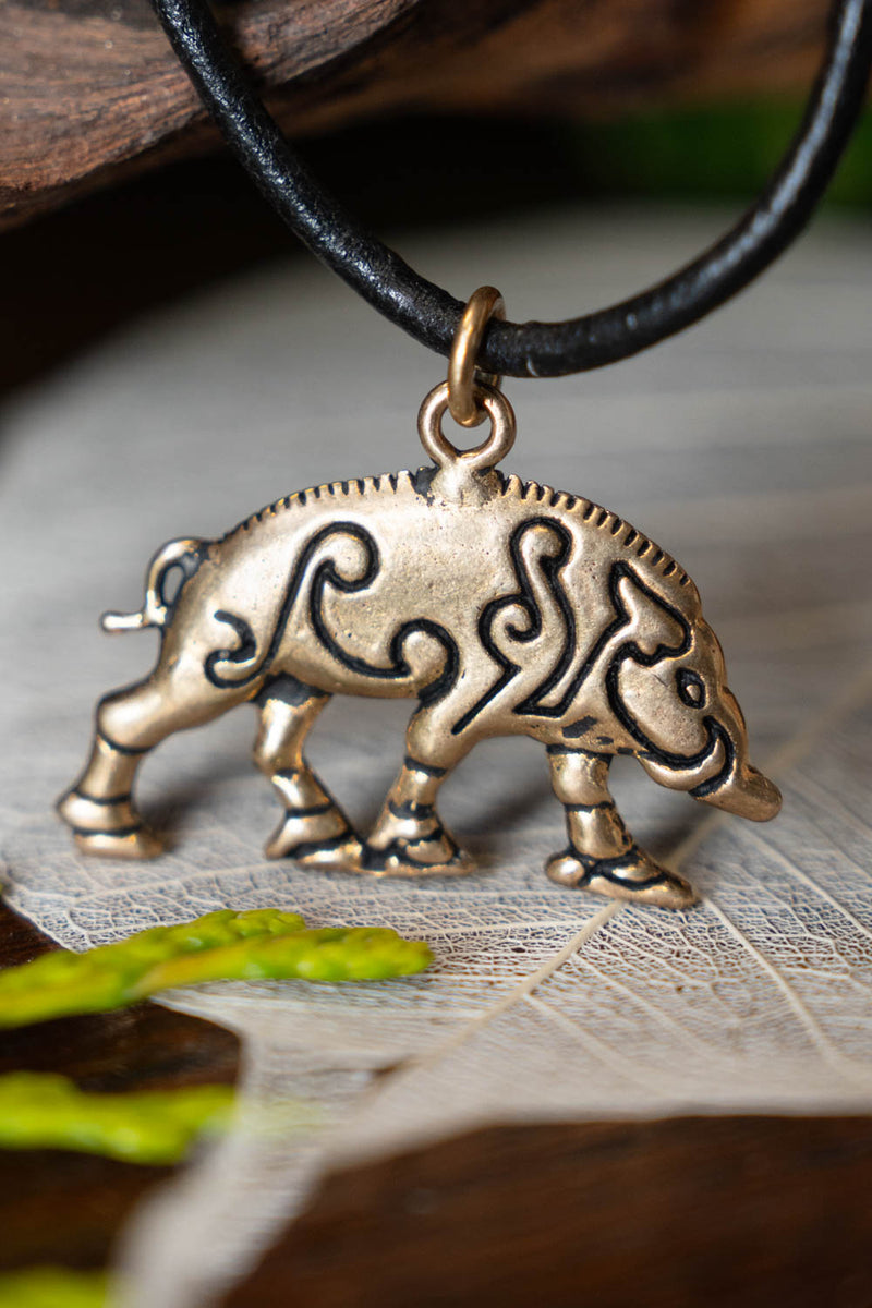 Keltisk vedhæng vildsvin Knocknagael, bronze 