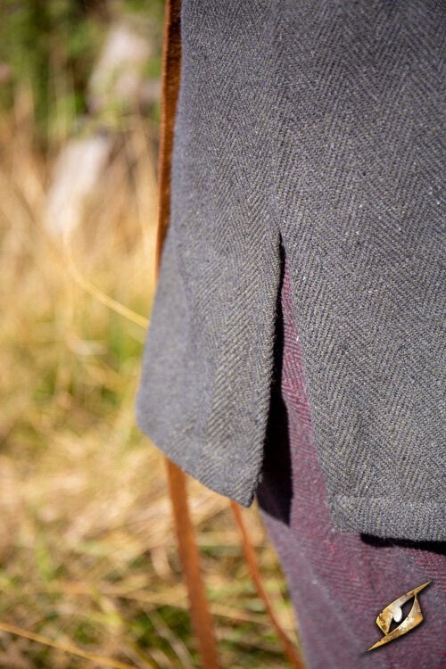 Viking tuniek Arvis, vissegraatmotief, Ranger grijs