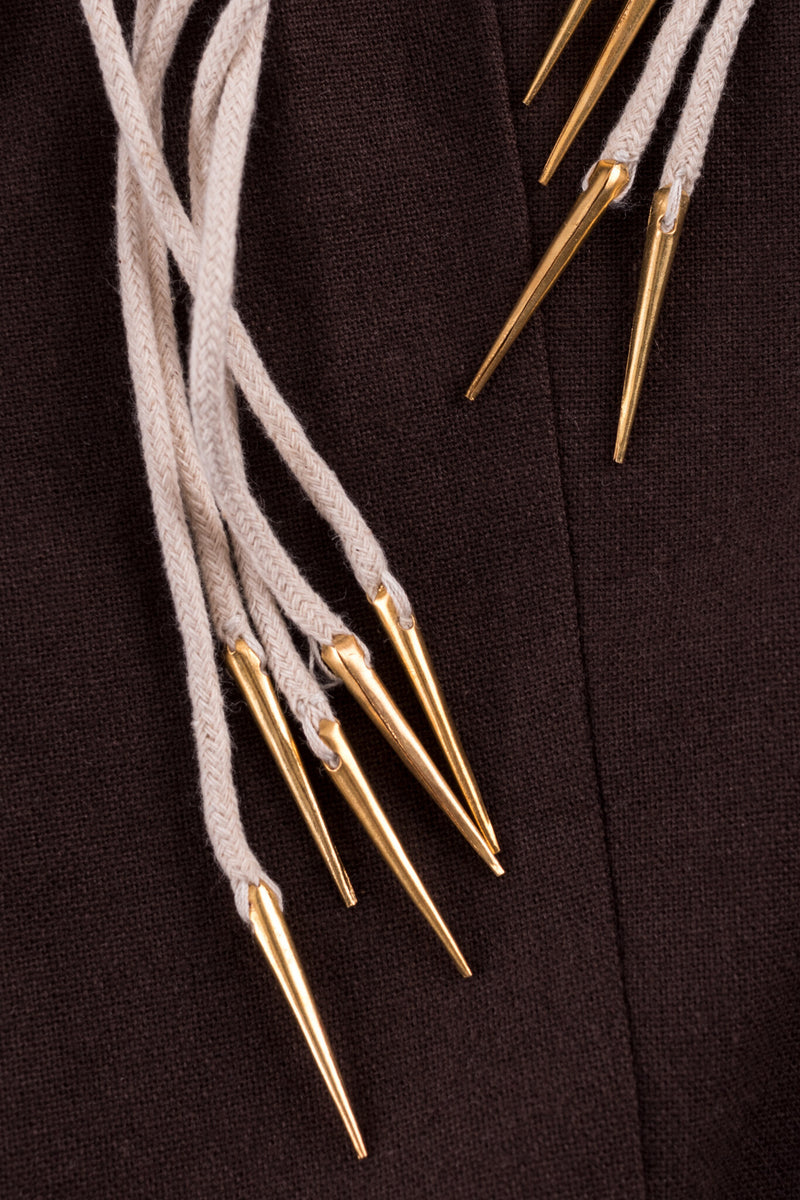 Veter met aglets, set van 5, naturel