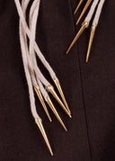 Lacet avec aglets, ensemble de 5, naturel 