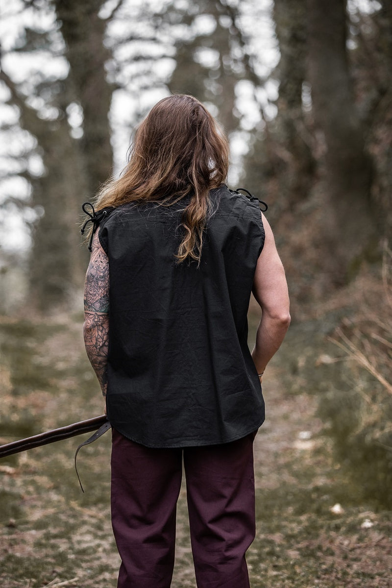 Ærmeløs skjorte Ott, sort