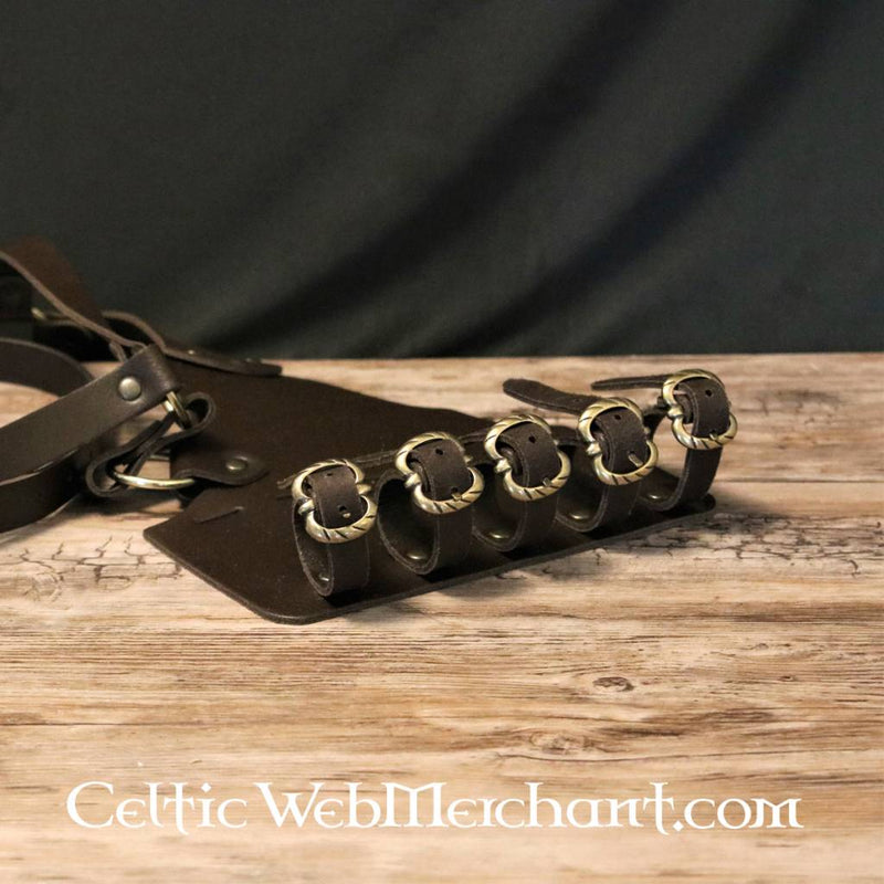 16.-17. århundredes rapierbaldric, brun 