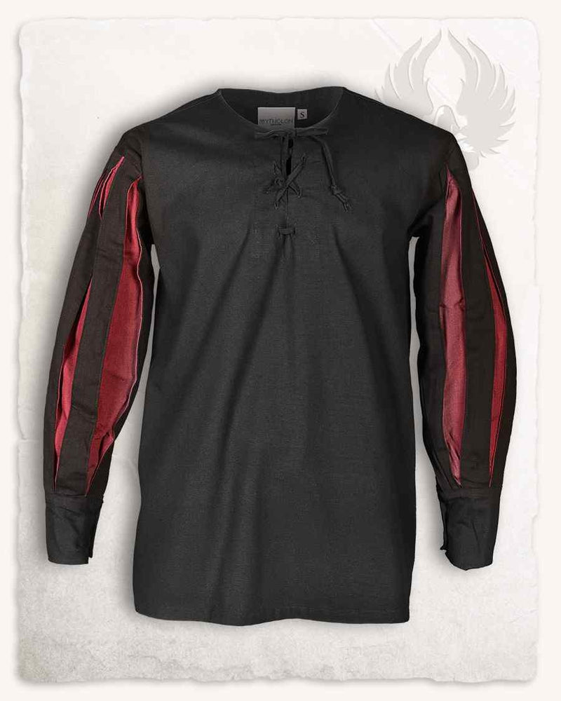 Landsknecht skjorta Tom, Svart/Röd 