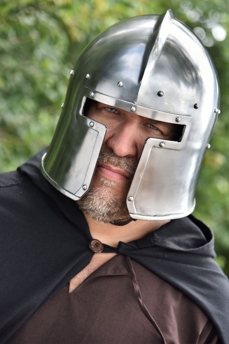 Italiaanse Barbute Avant, circa 1440 AD, 2 mm (battle-ready)