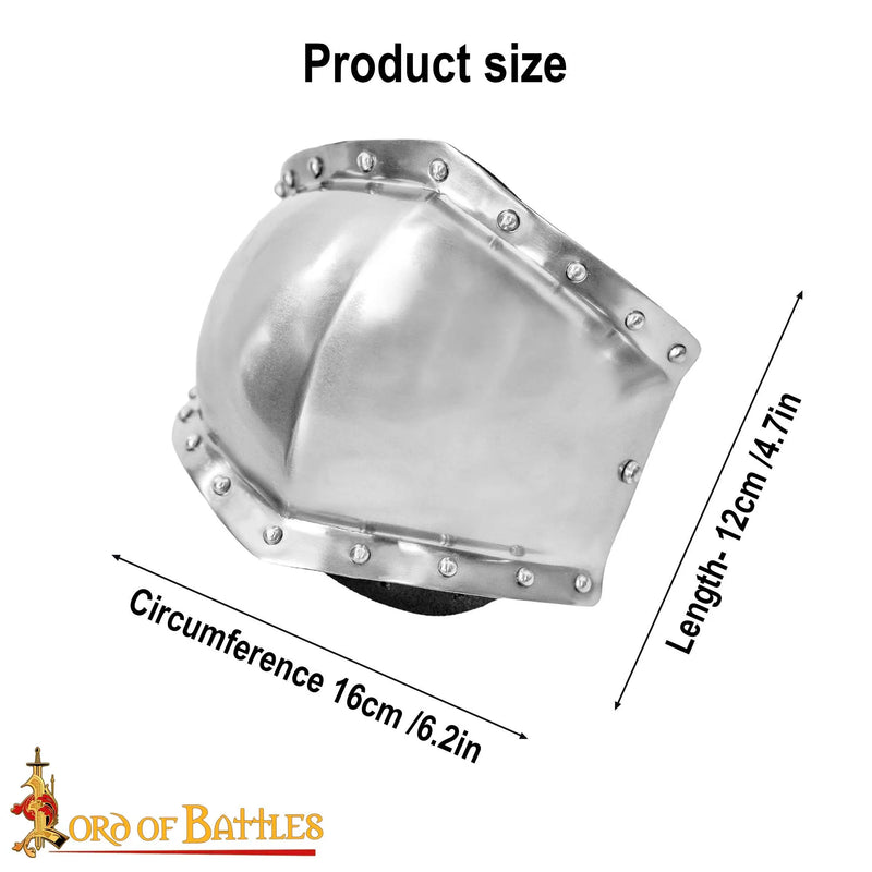 Mittelalterliche Poleyns 13.-14. Jahrhundert, 1,6 mm 